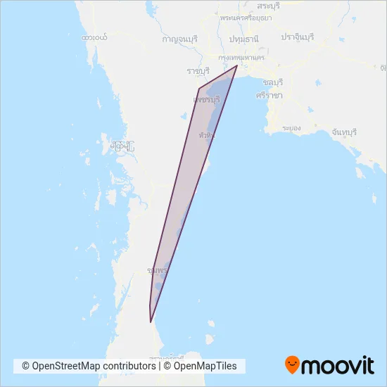 สุวรรณนทีขนส่ง;Suwannatee Transport coverage area map