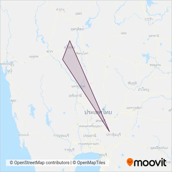 สุโขทัยวินทัวร์;Sukhothai Wintour coverage area map