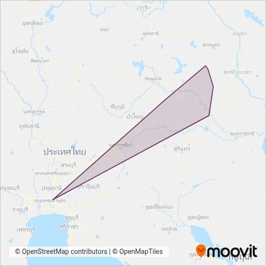 สหพันธ์ร้อยเอ็ดทัวร์;Sahaphantour coverage area map