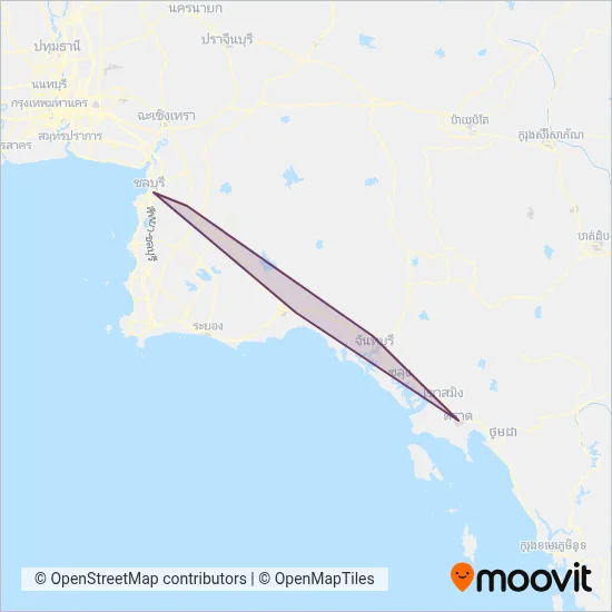 บริษัท ธนทวีขนส่ง จำกัด;TANATAVEE TRANSPORT COMPANY LIMITED coverage area map
