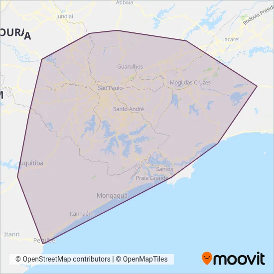 EMTU (Bus) coverage area map