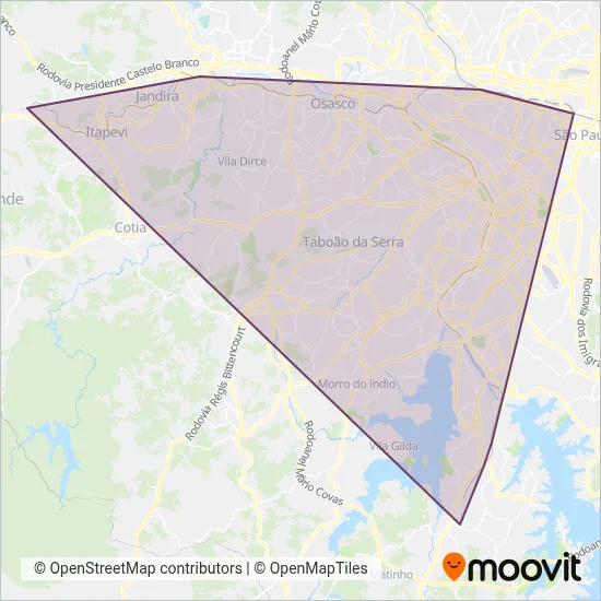 ViaMobilidade (Rail) coverage area map