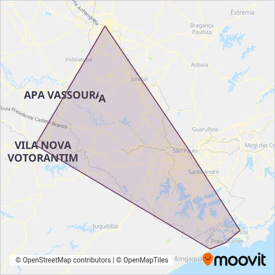Viação Cometa coverage area map