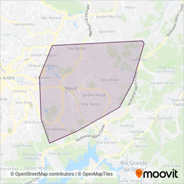 Suzantur (Mauá) coverage area map
