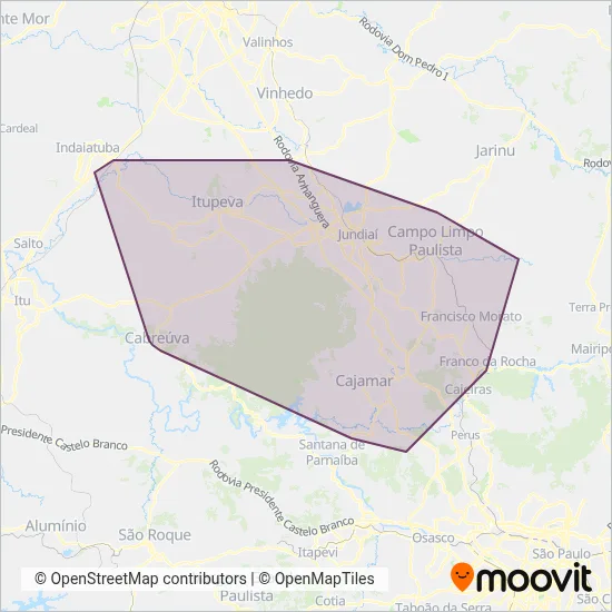 Rápido Luxo Campinas coverage area map
