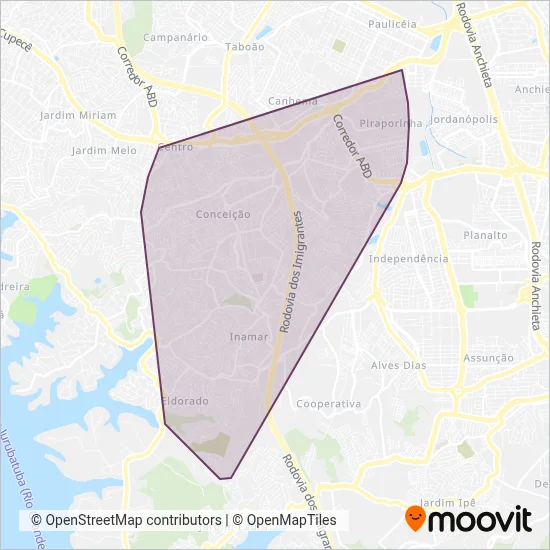 Suzantur (Diadema-vermelho) coverage area map