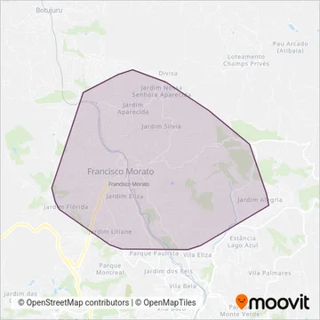 Auto Ônibus Moratense coverage area map