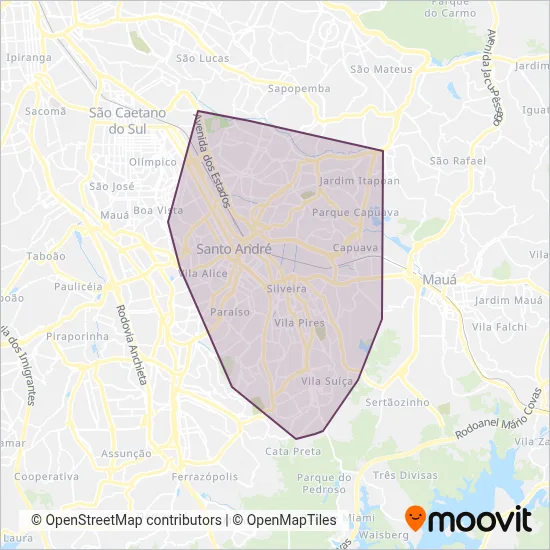 Guaianazes coverage area map