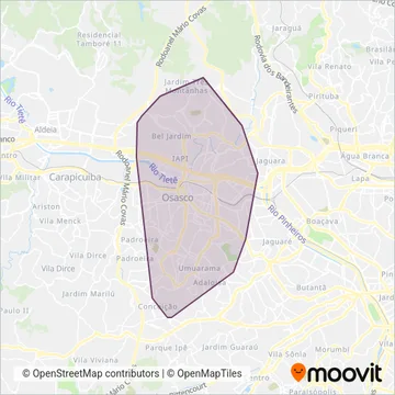 Urubupungá Osasco coverage area map
