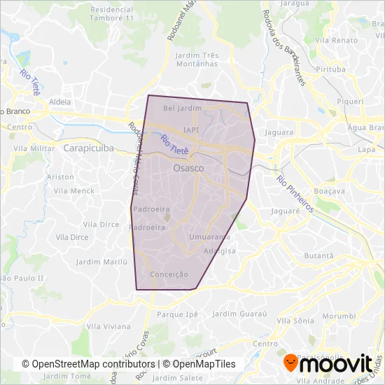 Viação Osasco (Osasco) coverage area map