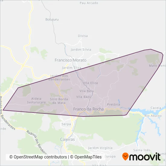 Cidade de Caieiras coverage area map