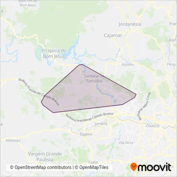 Viação Osasco (Santana do Parnaíba) coverage area map