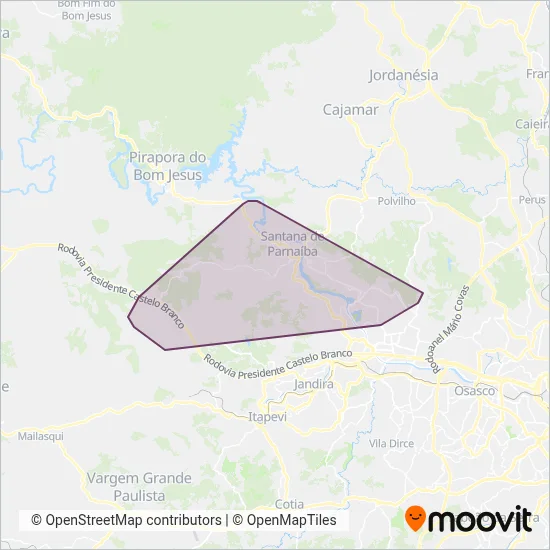Viação Osasco (Santana do Parnaíba) coverage area map
