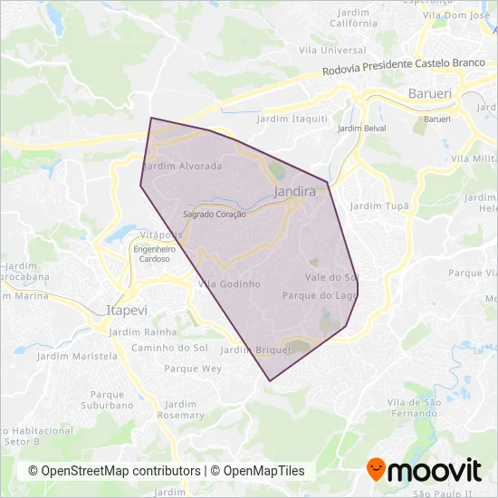 Benfica BBTT Jandira coverage area map