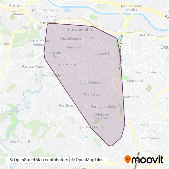 ETT coverage area map
