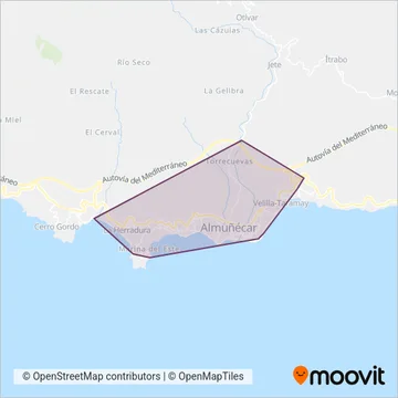 Grupo Fajardo - Almuñécar coverage area map