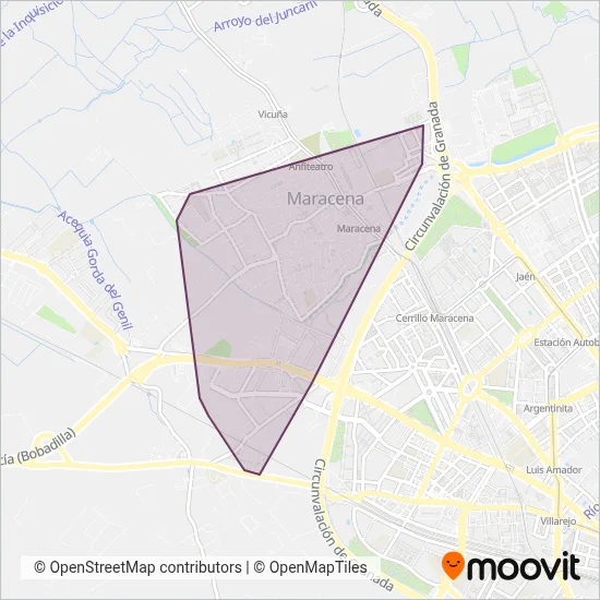 Mapa del área de cobertura de Paco Campos