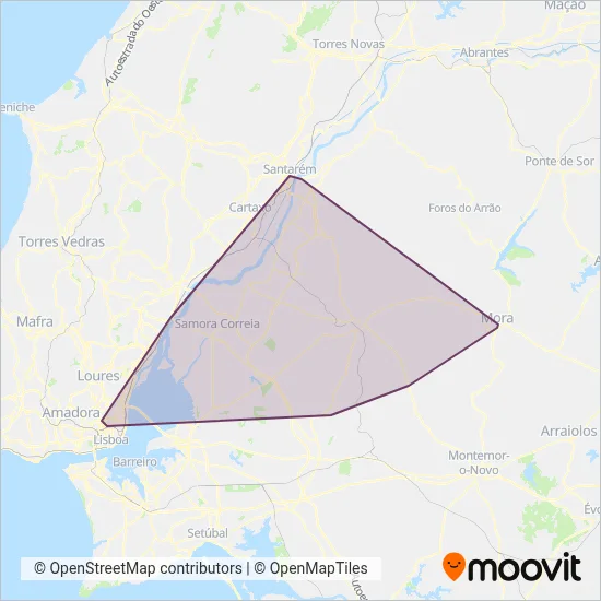 Ribatejana coverage area map