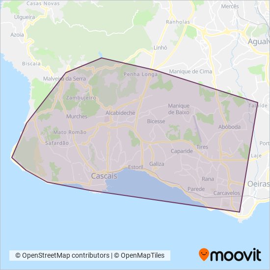 Cascais Próxima coverage area map