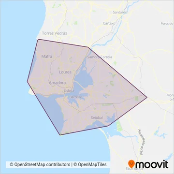 Carris Metropolitana coverage area map