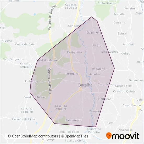 GiraBatalha coverage area map