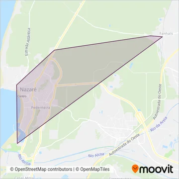 ONDA - Transportes Urbanos da Nazaré coverage area map