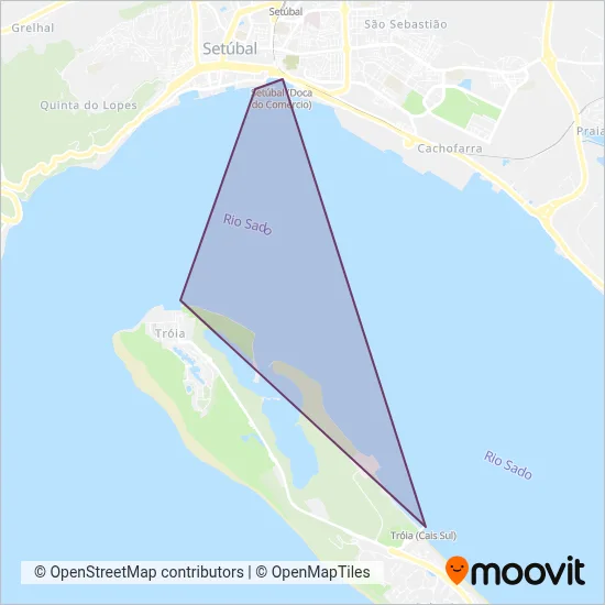 Área de cobertura no mapa do(a) Atlantic Ferries