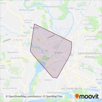 IRIGO (Tram) coverage area map