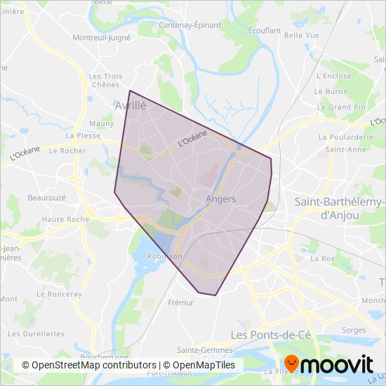 IRIGO coverage area map