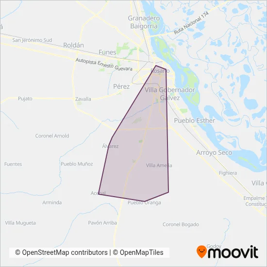 Interbus coverage area map