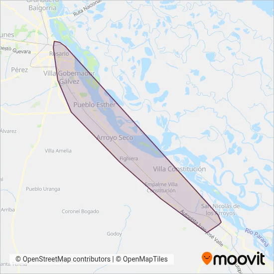 Azul SATA coverage area map