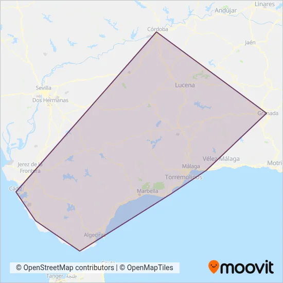 Cobertura del mapa de Avanza Málaga
