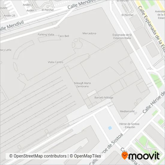 Cobertura del mapa de Consorcio de Transporte Metropolitano del Área de Málaga (Rail)