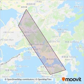 Shuttle Bus coverage area map