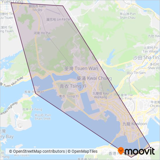 Sun Bus coverage area map