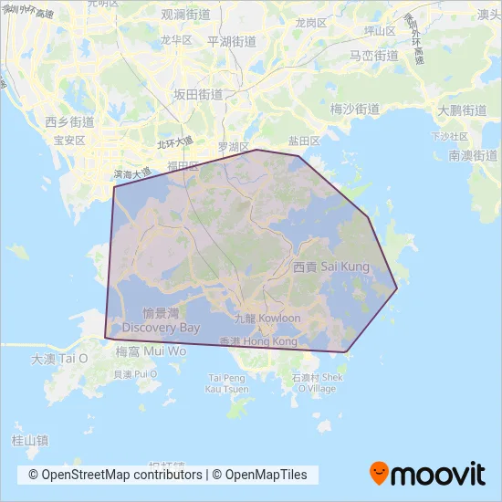 Green Minibus New Territories coverage area map