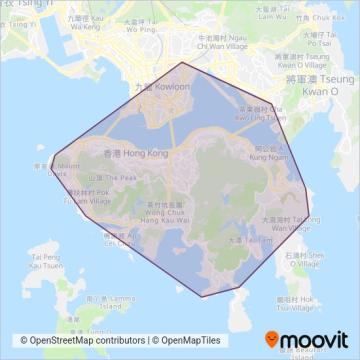 港島區專線小巴 GMB HK Island coverage area map