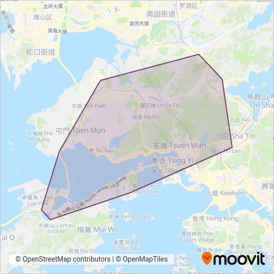 Long Win Bus LWB coverage area map