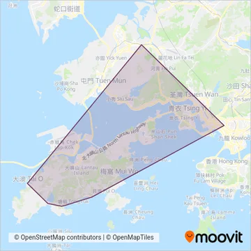 New Lantao Bus coverage area map