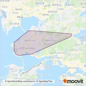 MTR (Bus) coverage area map