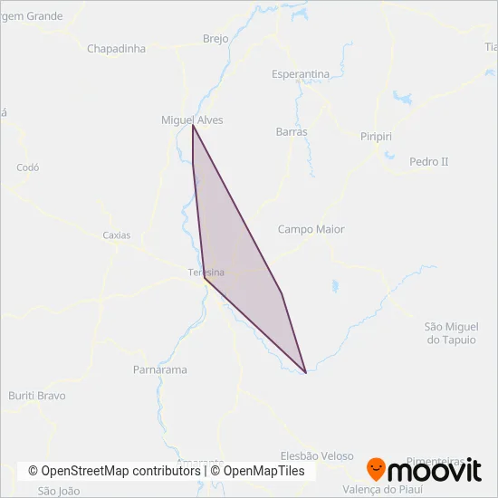 Area Leão coverage area map