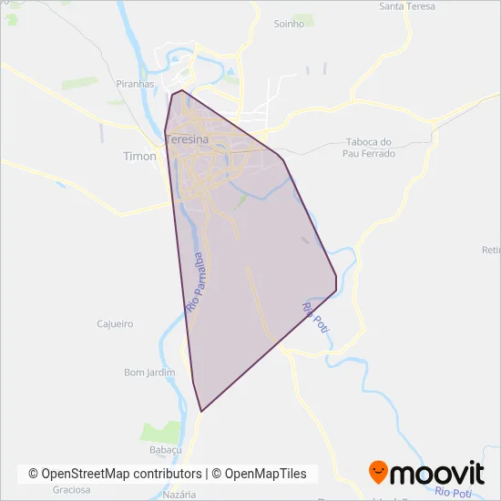 Transcol coverage area map
