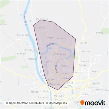 Poty coverage area map