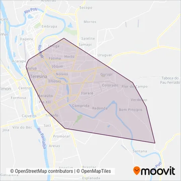 Theresina coverage area map