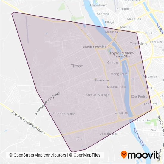 Timon City coverage area map