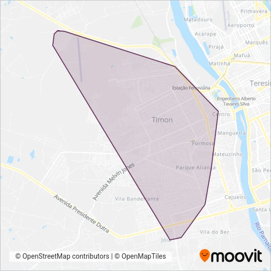 Transporte Alternativo de Timon coverage area map