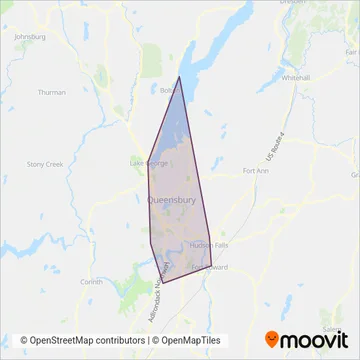 Greater Glens Falls Transit (518-792-1085) coverage area map