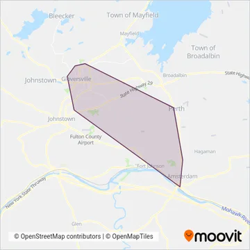 Gloversville Transit Services coverage area map