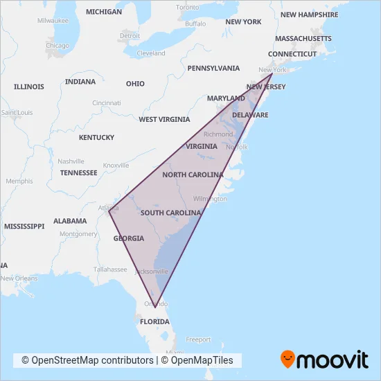 FlixBus-us coverage area map