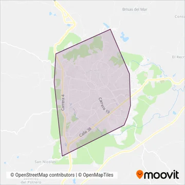 Metro Sabanas S.A.S. coverage area map